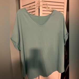 SHEIN Soft Blue Short Sleeve Tee